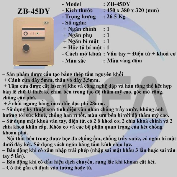 Két Sắt Zhibo Series Zb 45dy