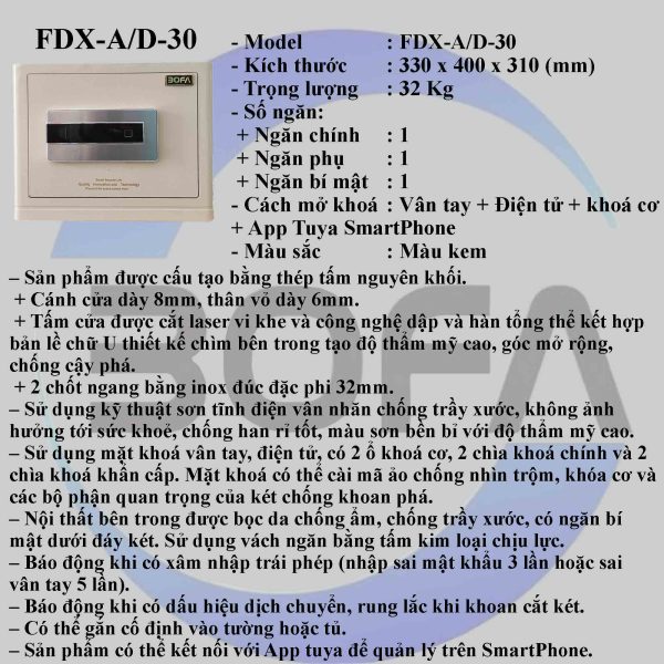Két Sắt Boshang Series Fdx A/d 30