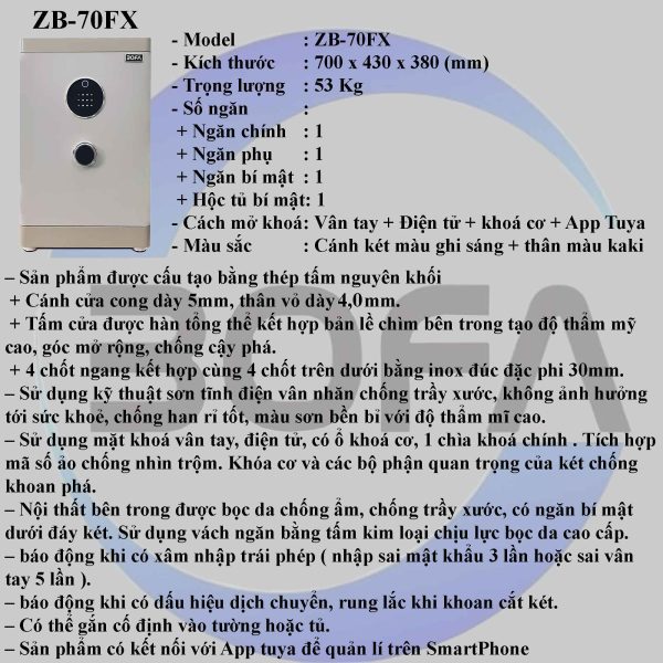 Két Sắt Zhibo Series Zb 70fx